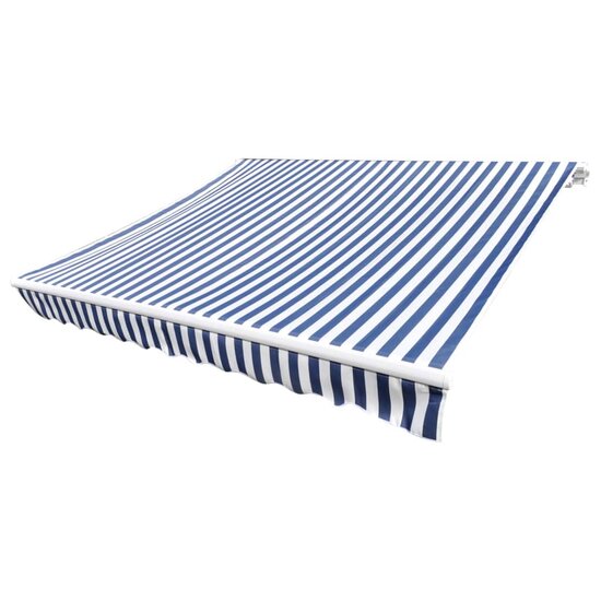 Luifeldoek 3x2,5 m canvas blauw en wit 2