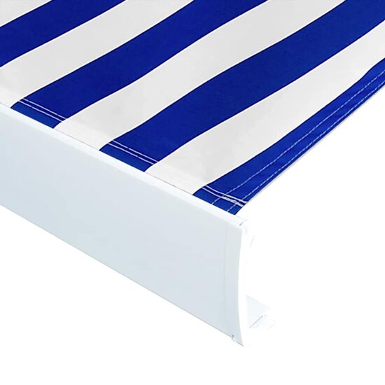  Luifeldoek 350x250 cm canvas blauw en wit 2