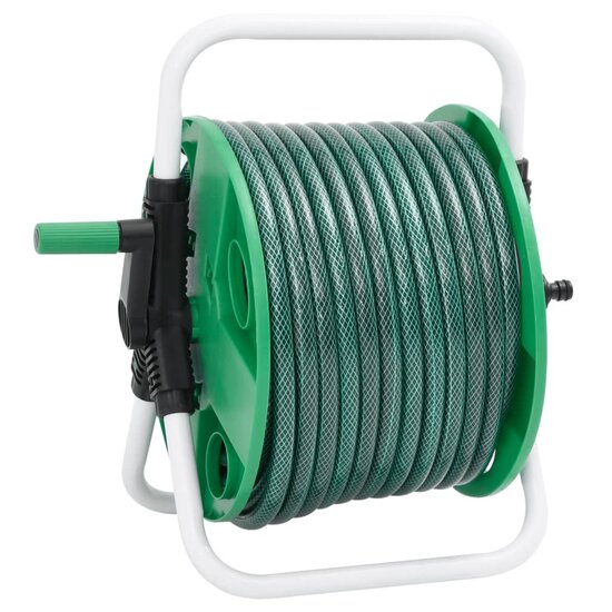 Slanghaspel met slangkoppelset 0,5&quot; 50 m vrijstaand PVC groen 4