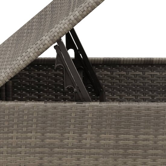 Tuinkruk met kussen 55x55x37 cm poly rattan grijs 9