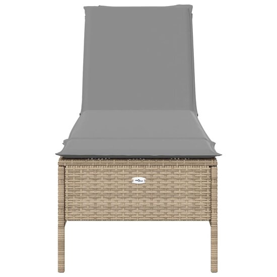 3-delige Ligbeddenset met kussens poly rattan beige 9