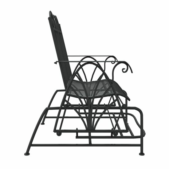 Schommelbank 2-zits 114 cm staal zwart 5