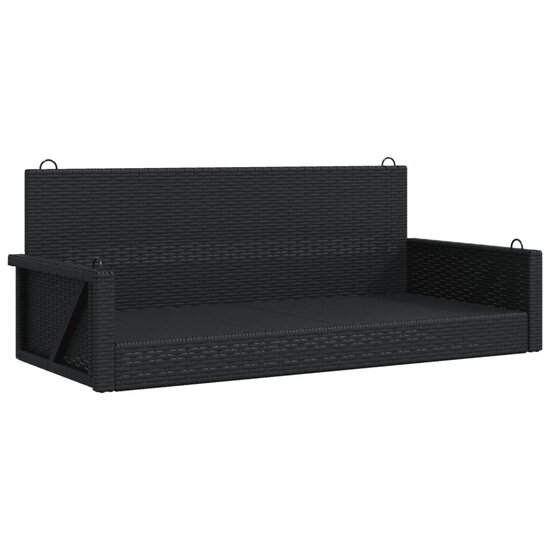 Schommelbank 119x56x48 cm poly rattan zwart 2