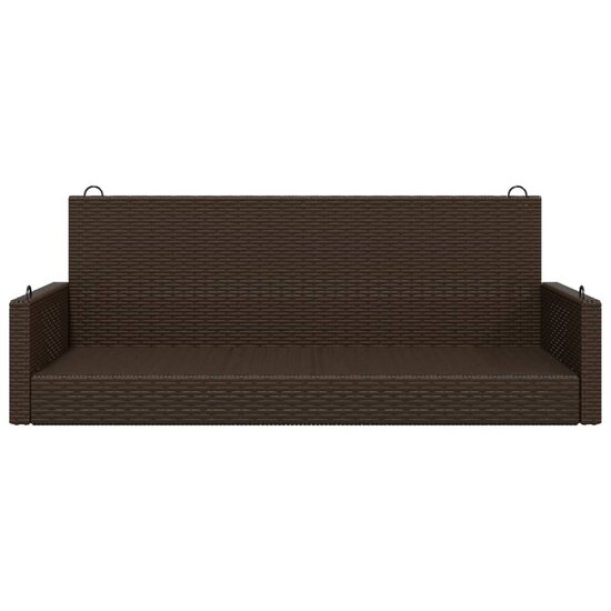 Schommelbank 119x56x48 cm poly rattan bruin 4