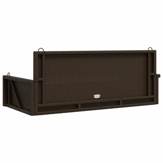 Schommelbank 119x56x48 cm poly rattan bruin 6