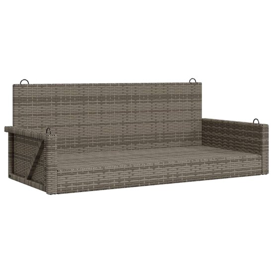 Schommelbank 119x56x48 cm poly rattan grijs 2