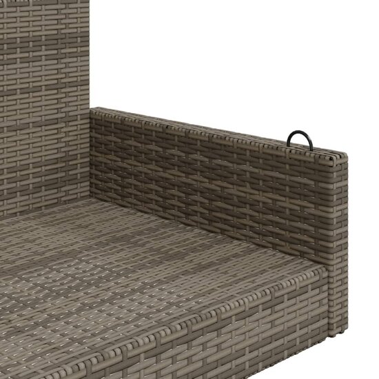 Schommelbank 119x56x48 cm poly rattan grijs 7