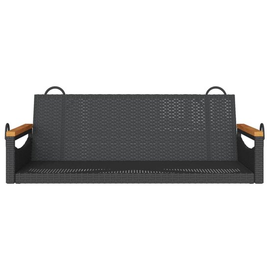 Schommelbank 109x62x40 cm poly rattan zwart 4