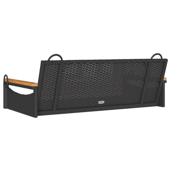 Schommelbank 109x62x40 cm poly rattan zwart 6