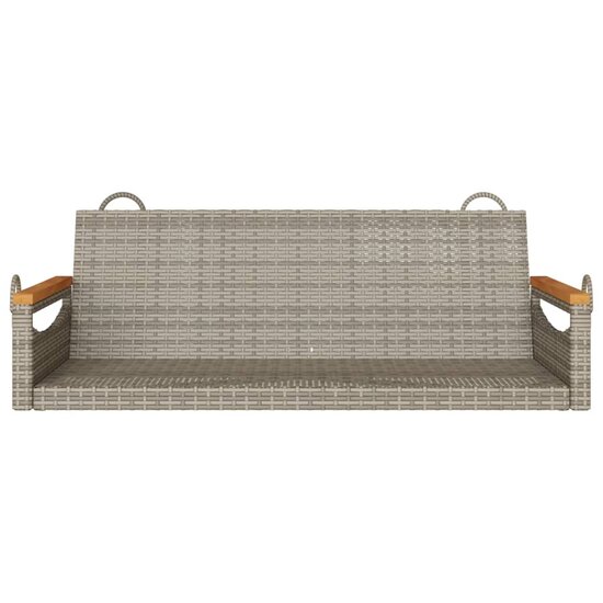 Schommelbank 109x62x40 cm poly rattan grijs 4