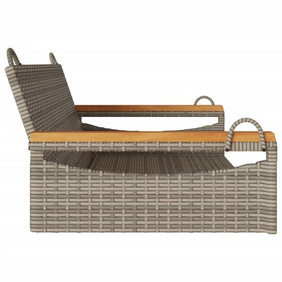 Schommelbank 109x62x40 cm poly rattan grijs 5