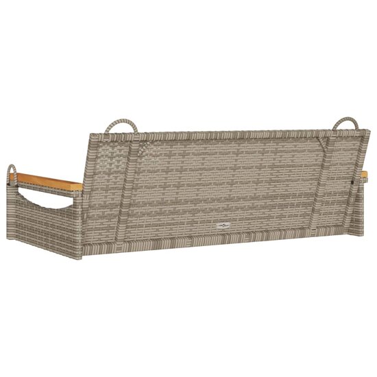 Schommelbank 109x62x40 cm poly rattan grijs 6