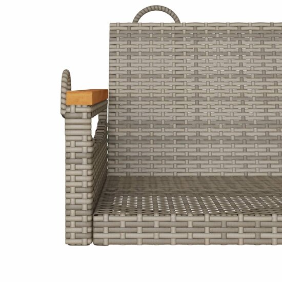 Schommelbank 109x62x40 cm poly rattan grijs 8