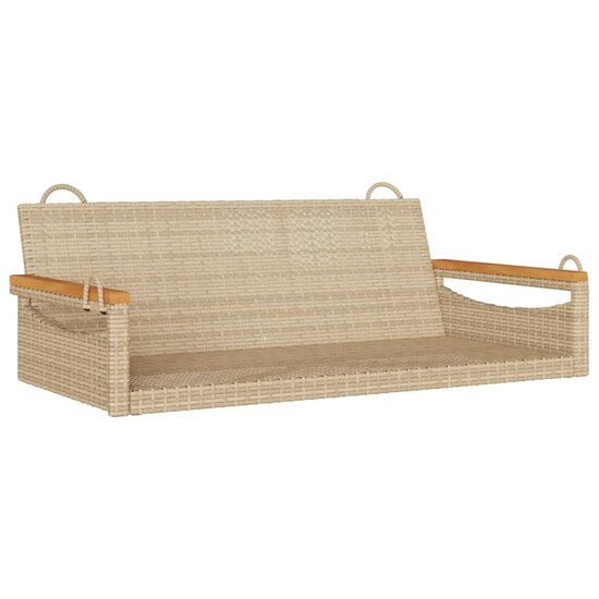 Schommelbank 109x62x40 cm poly rattan beige 2