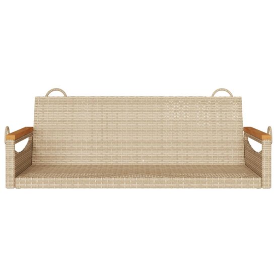 Schommelbank 109x62x40 cm poly rattan beige 4