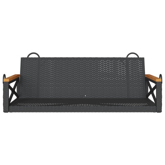 Schommelbank 109x62x40 cm poly rattan zwart 4