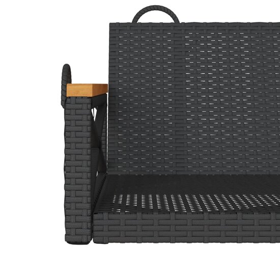 Schommelbank 109x62x40 cm poly rattan zwart 8