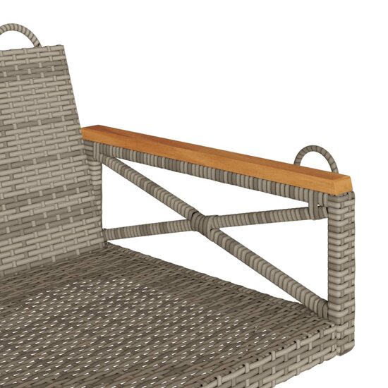 Schommelbank 109x62x40 cm poly rattan grijs 7