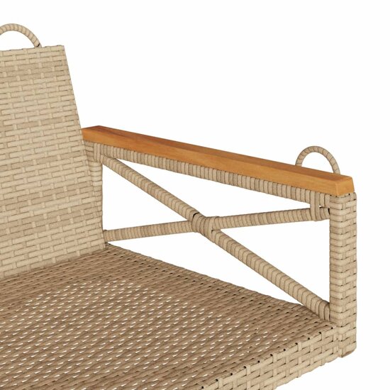 Schommelbank 109x62x40 cm poly rattan beige 7