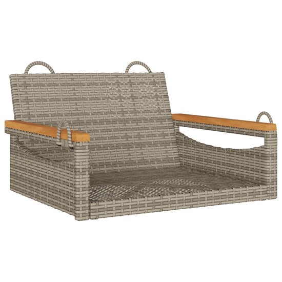 Schommelbank 63x62x40 cm poly rattan grijs 2