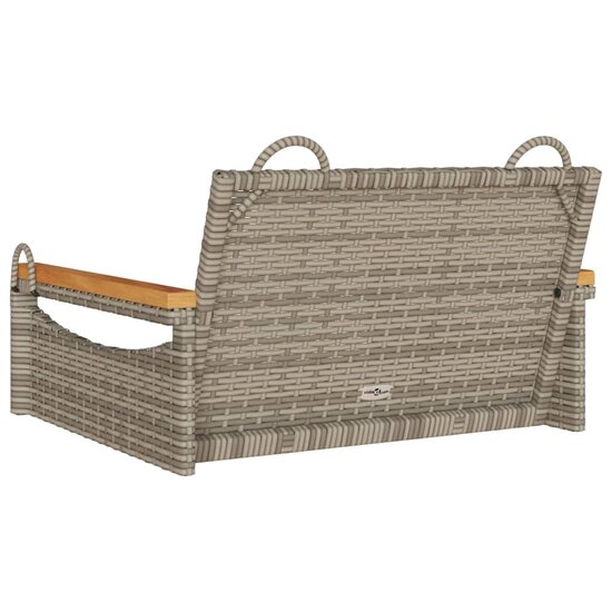 Schommelbank 63x62x40 cm poly rattan grijs 6