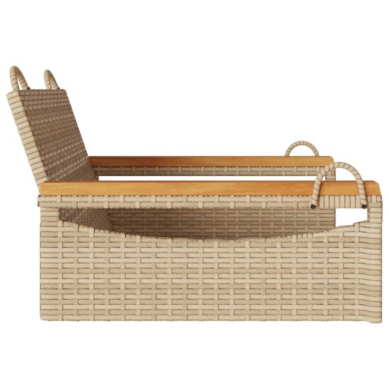 Schommelbank 63x62x40 cm poly rattan beige 5