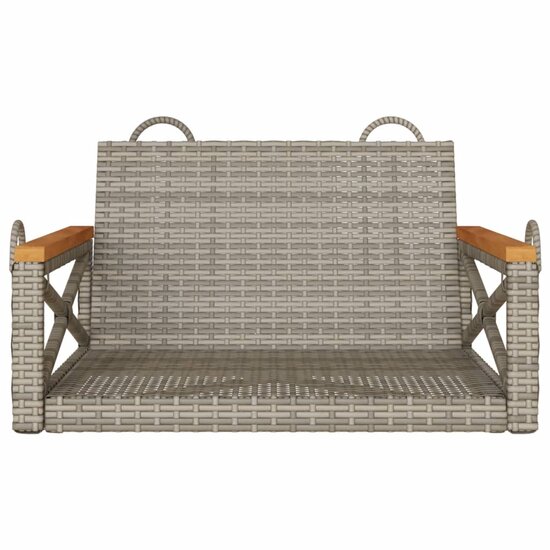 Schommelbank 63x62x40 cm poly rattan grijs 4