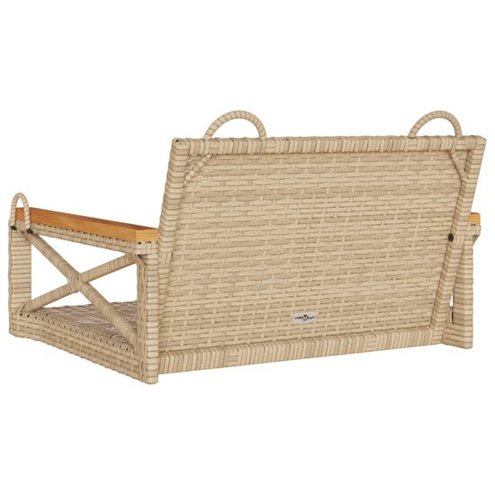 Schommelbank 63x62x40 cm poly rattan beige 6