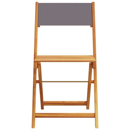 Bistrostoelen 2 st massief acaciahout en stof antracietkleurig 5