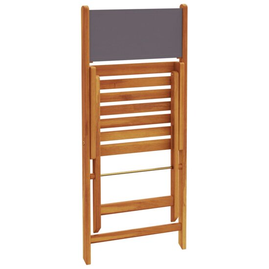 Bistrostoelen 2 st massief acaciahout en stof antracietkleurig 8