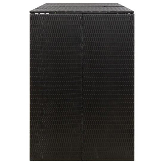 Containerberging driedubbel 207x80x117 cm poly rattan zwart 5