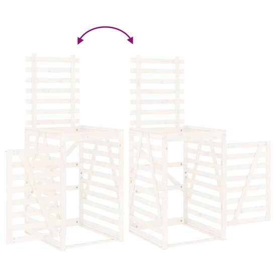 Containerberging 84x90x128,5 cm massief grenenhout wit 9