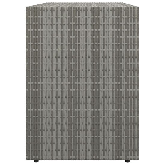 Tuinkast 100x55,5x80 cm poly rattan grijs 5