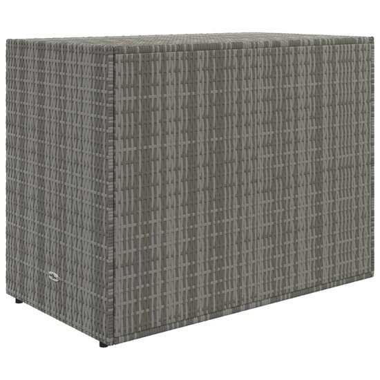 Tuinkast 100x55,5x80 cm poly rattan grijs 6