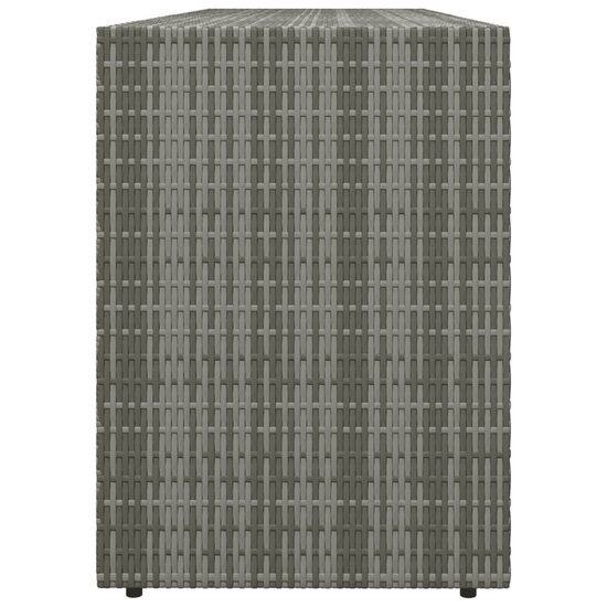 Tuinkast 198x55,5x80 cm poly rattan grijs 5