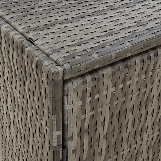 Tuinkast 198x55,5x80 cm poly rattan grijs 7