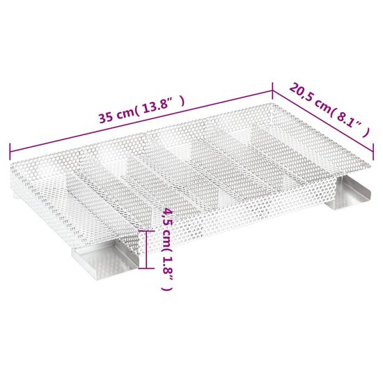 Rookgenerator koud 8-kamers 35 cm roestvrij staal 7