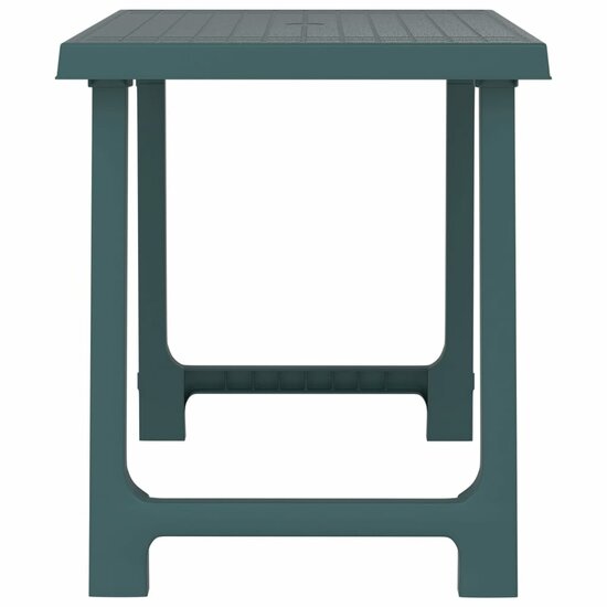 Campingtafel hout-look 79x56x64 cm PP groen 4