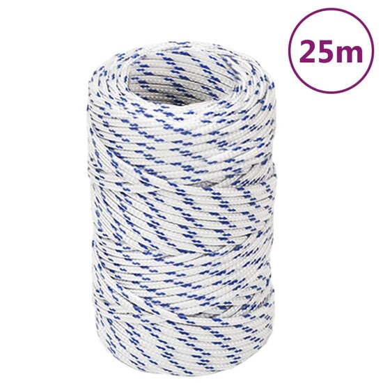 Boottouw 2 mm 25 m polypropeen wit 1