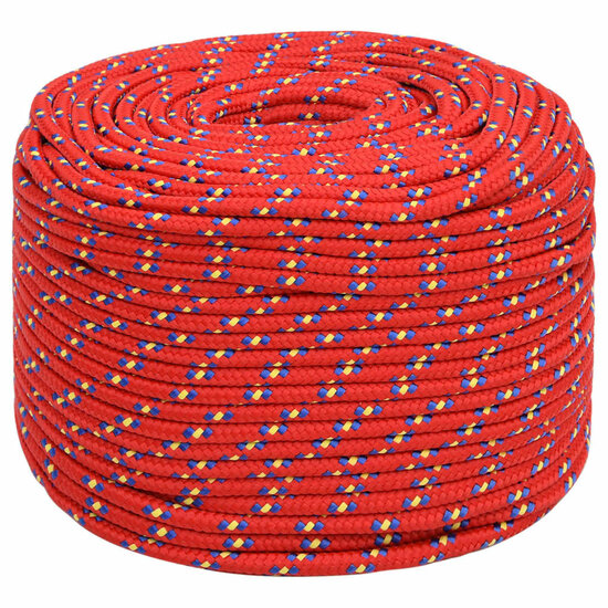 Boottouw 6 mm 25 m polypropyleen rood 2