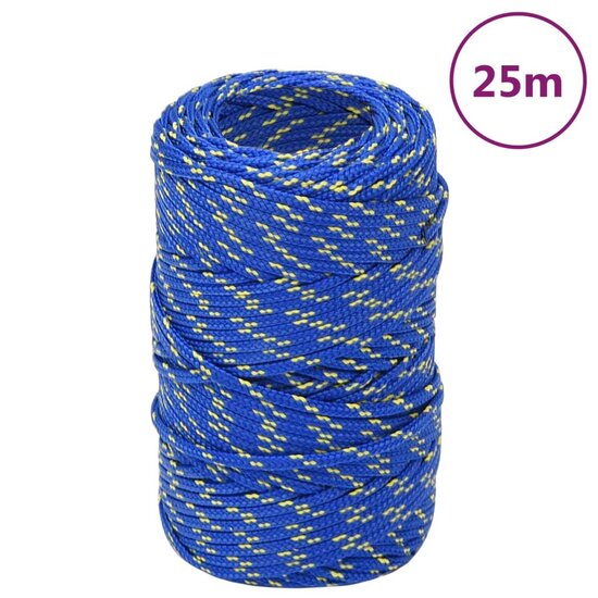 Boottouw 2 mm 25 m polypropyleen blauw 1