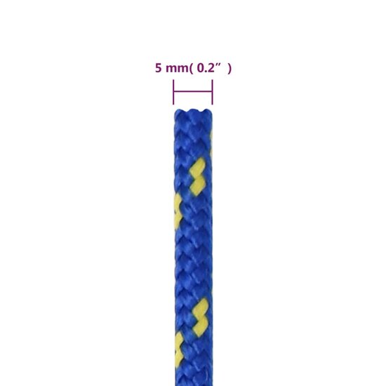 Boottouw 5 mm 25 m polypropyleen blauw 6