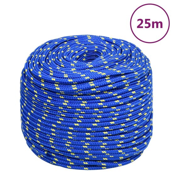 Boottouw 6 mm 25 m polypropyleen blauw 1