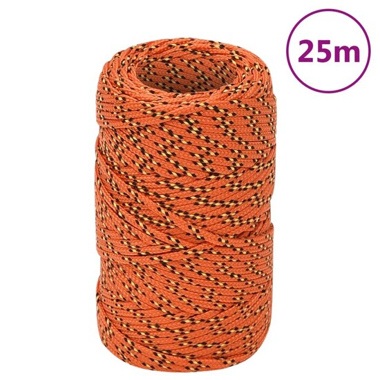 Boottouw 2 mm 25 m polypropyleen oranje 1