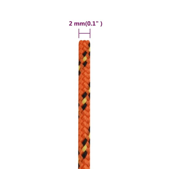 Boottouw 2 mm 25 m polypropyleen oranje 6