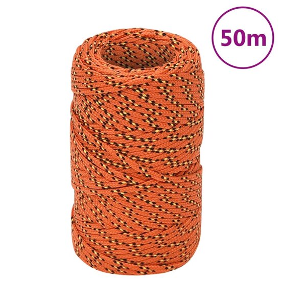 Boottouw 2 mm 50 m polypropyleen oranje 1