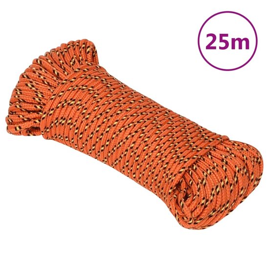 Boottouw 3 mm 25 m polypropyleen oranje 1