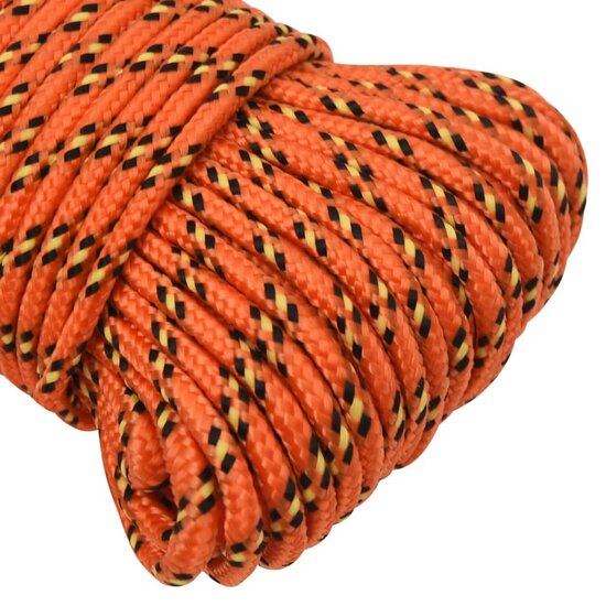 Boottouw 3 mm 100 m polypropyleen oranje 4