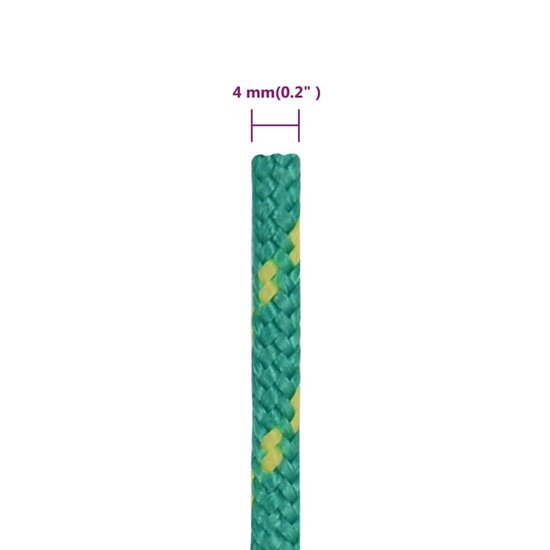 Boottouw 4 mm 50 m polypropyleen groen 6