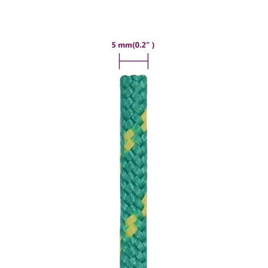 Boottouw 5 mm 50 m polypropyleen groen 6